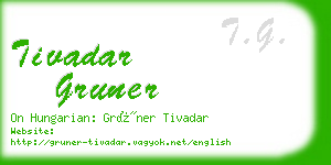 tivadar gruner business card